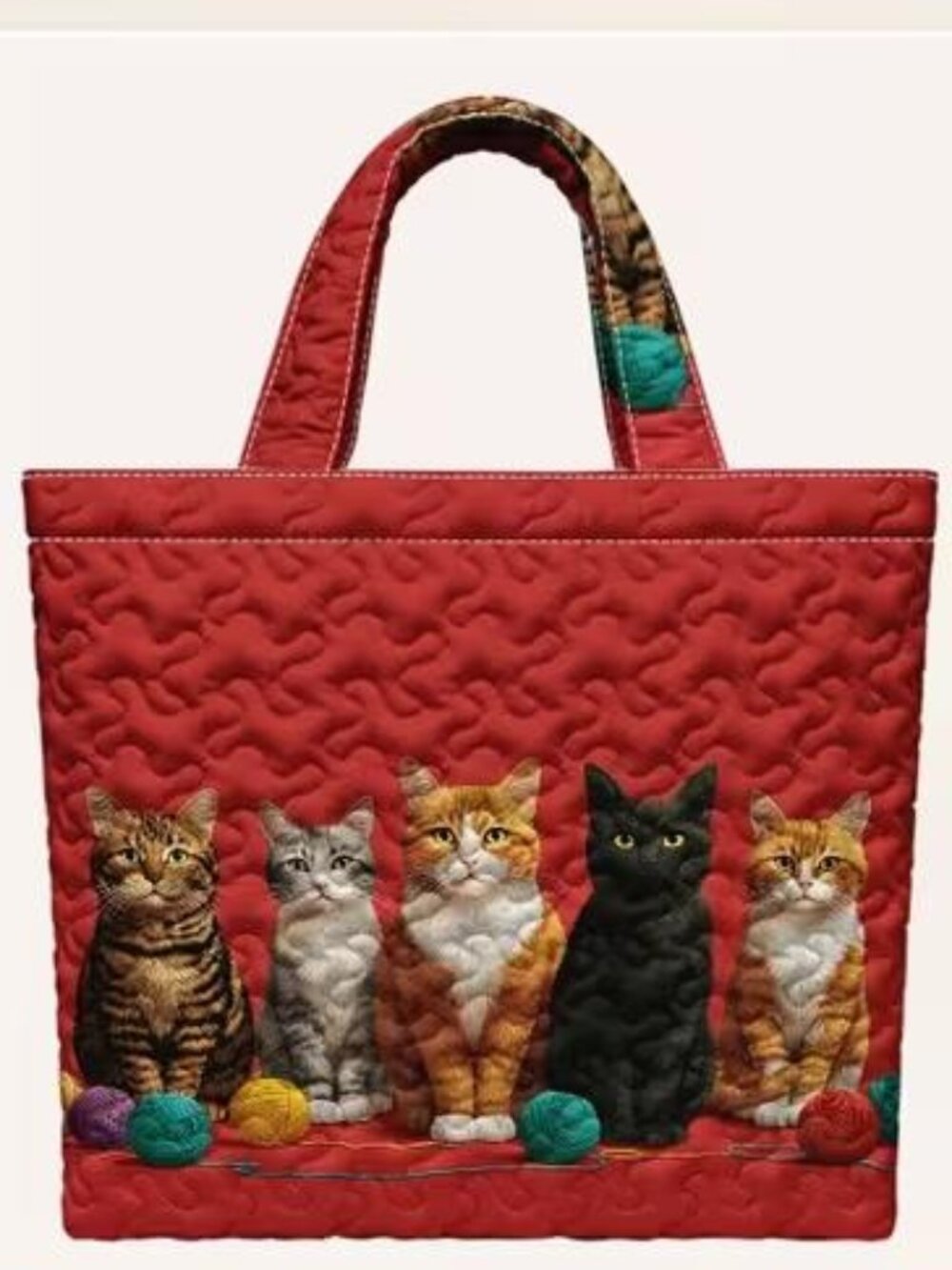 QUILTED COOL CATS TOTE